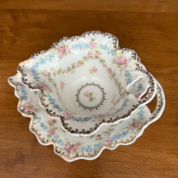Imperial Crown China Austria Other - VTG floral design imperial crown, China, Austria, mayonnaise dish and plate